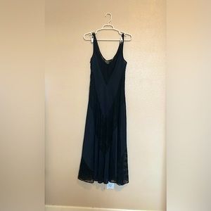 UNION MADE FREDRICKS OF HOLLYWOOD 60s BLACK LACE SLIP DRESS SIZE MEDIUM